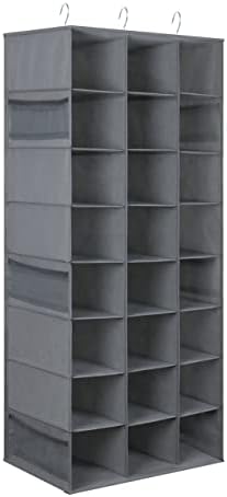 Libeder 24 Section Hanging Shoe Organizer & Storage for Closet, Grey - Image 4