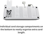 4 Slot Family Electric Toothbrush Charger Holder and Bathroom Organizer, for Select OralB and Philips Sonicare Tooth Brush Chargers (See Compatability Image), Countertop Stand or Wall-Mounted, White - Image 4