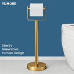 YUMORE Heavy Duty Toilet Paper Holder Stand, Extra-Weighted Base No Tipping - Image 2