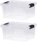 Superio 6.6 Quart Clear Plastic Storage Boxes with Lids, Stackable Organizer Containers, BPA-Free Storage Bins for Home, Office, School & Dorm, 2 Pack by Superio