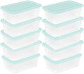 Sterilite Storage Box, Clear Snap Lid Tote, Mindful Mint, 6 Qt, 10-Pack by Sterilite