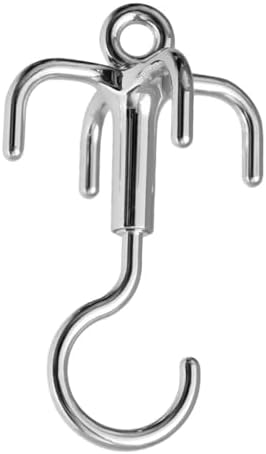Alipis 4-Claw Rotary Hook Organizer Belt Hanger for Coats Hats Bags and Ties Hanging Rack Space-Saving Accessory Organizer 3-Pack 6.49 X 6.49 X 8.85 in - Image 6