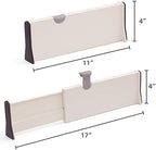 TENABORT Set of 8 Adjustable Drawer Dividers Organizer Separators Plastic Dresser Organizer for Bedroom, Bathroom, Closet, Office Desk, Kitchen Storage - Image 2