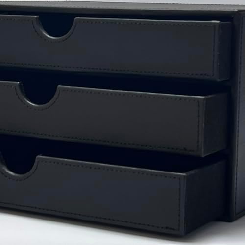 UnionBasic Document Organizer, 3-Drawer File Cabinet Document Storage Box, Office Desktop Filing Organizer, Black - Image 7