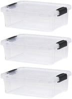 Superio 4.5 Quart Clear Plastic Storage Containers with Lids, Stackable Organizer Bins, BPA-Free Storage Boxes for Home, Office, Dorm & Classroom, 3 Pack by Superio