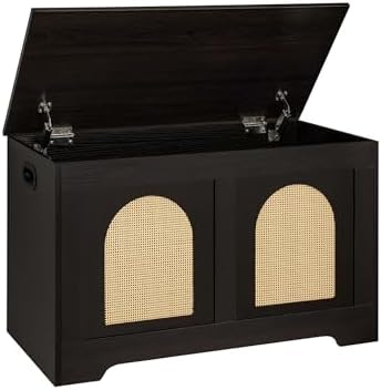 DINZI LVJ Storage Chest, Wooden Toy Box, Espresso Oak 31.5" L by DINZILVJ