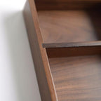 Walnut Cutlery Storage Box Drawer Type Flatware Storage Tray Solid Wood Tableware Organizer for Kitchen Utensils Knives Forks Spoons Desktop 9.44 X 6.61 X 0.98 in - Image 3