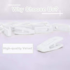 Velvet Hangers Clips, Pants Hangers Velvet Clips(60pc, White) - Image 4