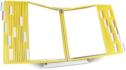 Tarifold Desktop Reference Display System, 40 Pockets, Expandable, Yellow by TARIFOLD