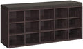 VASAGLE Shoe Bench with Cushion, 15 Compartments, 11.8 x 41.3 x 18.9 Inches by VASAGLEbySONGMICSHOME