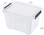 30 Quart Box with Wheel, 4-Pack Clear Plastic Storage Bin with Lids - Image 2