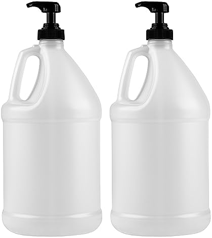 Kitchentoolz 1-Gallon Plastic Jug with Pump Dispenser - Ideal for Epoxy Resin, Laundry Detergent, Liquid Soap, Snow Cone Syrup, Batter by KITCHENTOOLZ