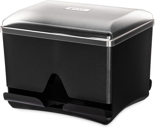 San Jamar Junior Bulk Straw Dispenser Holds 500 Straws for Restaurants, Dining Halls, and Fast Food, Plastic, 10.5 x 10.5 x 8.5 Inches, Black by SanJamar