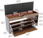 Shoe Storage Bench with Cushion, Rotating Rack for Entryway - Image 2