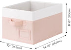 GRANNY SAYS Closet Shelf Baskets with Label, Pink&Ivory, Large, 3-Pack - Image 6