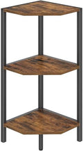 Creso hom Corner Shelf, 3-Tier Industrial Corner Bookshelf with Metal Frame by Cresohom
