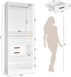 IRONCK Closet Organizer System with 2 Drawers & Adjustable Shelves, 29.6" - Image 2