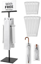 Wet Umbrella Stand with Free 400 Bags, 43" Metal Holder by Unknown