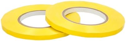 PSBM Yellow Poly Bag Sealing Tape, 96 Rolls, 2.3 Mil Thick, 3/8 Inch Wide, 180 Yards Per Roll, Total 17280 Yards, Colored Sealer Tapes for Wrapping, Packaging & Sealing Food Products by PackagingSuppliesbymail