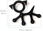Three by Three Seattle Dog Wall-Mounted Coat Rack, Black Metal - Image 5