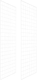 PATIKIL Wire Grid Panels Gridwall Panel 39" x 16" White 2Pcs by PATIKIL