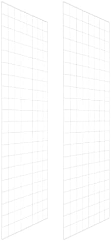 PATIKIL Wire Grid Panels Gridwall Panel 39" x 16" White 2Pcs by PATIKIL