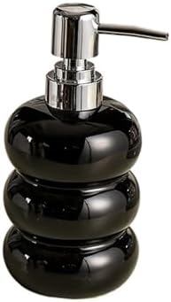Soap Dispenser Creative Lotion Dispenser Bottle Detergent Body Wash Shampoo Laundry Detergent Hand Soap Press Empty Bottle Bathroom Soap Dispenser(Black,6.5 * 3.5 * 3.5in) by Unknown