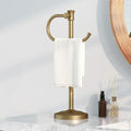 BESy Stand Hand Towel Holder, Countertop Towel Bar, Antique Brass by BESy