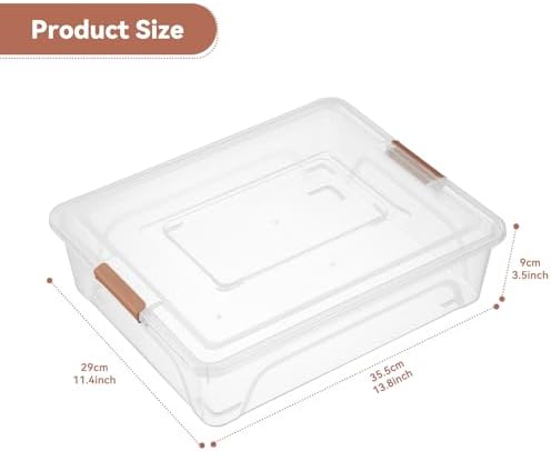novelinks 10 Quart Clear Plastic Storage Containers with Lids (4 Pack) - Image 2