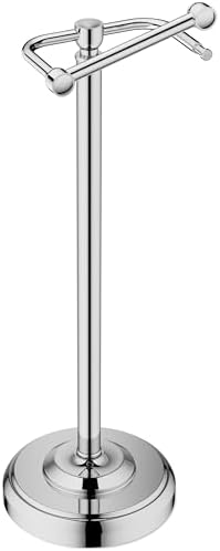 Chrome Toilet Paper Holder Stand Freestanding, Weighted Base, 22 Inch by KALLYNB
