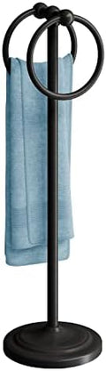 BGL Hand Towel Holder Stand for Bathroom, Hand Towel Stand for Bathroom Counter, Free Standing Towel Racks for Bathroom with Weighted Wood Base,19" High-Oil Rubbed Bronze by BGL