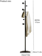 Coat rack freestanding,Coat tree freestanding heavy duty with 7 ball hooks,Coat hanger stand with metal base for entryway hallway bedroom - Image 6