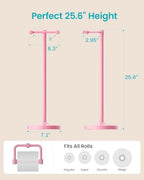 Freestanding Toilet Paper Holder Stand Pink, 4.57 lb Weighted Base - Image 3