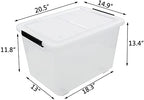 4-Pack Clear Plastic Storage Bins with Lid, 42 L - Image 3