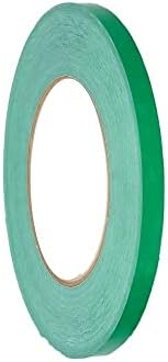 PSBM Green Poly Bag Sealing Tape with Dispenser, 6 Rolls, 2.3 Mil Thick, 3/8 Inch Wide, 180 Yards Per Roll, Total 1080 Yards, Colored Sealer Tapes for Wrapping, Packaging & Sealing Food Products - Image 2