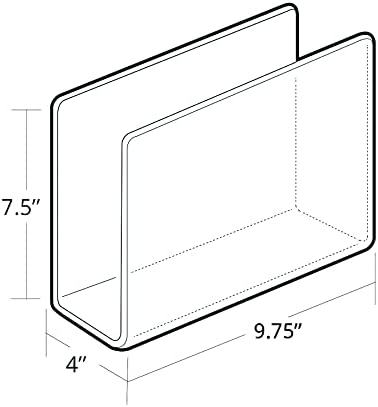 Azar Displays 255084 Large Standing File Holder/Sorter Desk Organizer, 4-Pack, Clear - Image 3