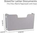Single Pocket Wall File Organizer, Metal Letter Size Office Wall Organizer - Image 3