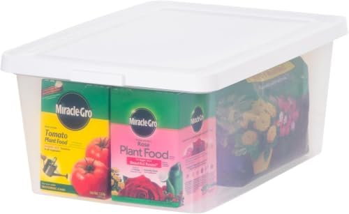 IRIS USA 12-Pack 17 Qt Storage Bins with Lids, Stackable Box, Clear/White - Image 3