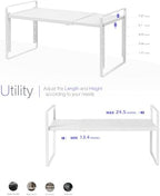 Nxconsu Kitchen Cabinet Shelf Organizers, Countertop Riser, 10.5" 2 Pack - Image 6