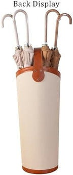 Artificial Leather Tall Umbrella Holer Rack Entryway Indoor for Business,Office,Decorative Umbrella Stand Bucket Entryway (Ivory Color) - Image 4