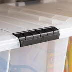 20 Quart Plastic Stackable Storage Totes with Lids, Totes, Clear, 6 Pack - Image 5