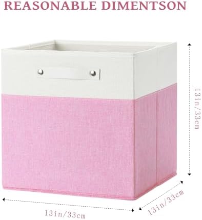 FinishingBo 13x13x13 Storage Cube Bins 4 Pack, Cube Shelf Baskets - Image 3