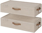 StorageWorks 5 Inch Low Profile Under Bed Clothes Storage Bins with Lids by StorageWorks