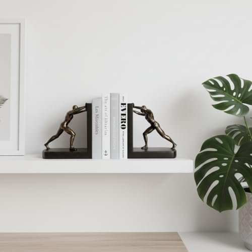 LIFFY Man Decorative Book Ends,7" Resin Non Skid Bookends for Heavy Books,Bookends for Shelves Decorative,Creative Shelf Decorations to Hold Books for Bookshelf,Home,Office,Study - Image 5