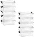 Superio 2.3 Quart Clear Plastic Storage Containers with Lids, Stackable Organizer Bins, BPA-Free Storage Boxes for Home, Office, Dorm & Classroom, 10 Pack by Superio