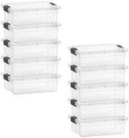 Superio 2.3 Quart Clear Plastic Storage Containers with Lids, Stackable Organizer Bins, BPA-Free Storage Boxes for Home, Office, Dorm & Classroom, 10 Pack by Superio