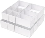 Criusia 16 Pack Underwear Drawer Organizer, Drawer Organizer Clothes, Foldable Cloth Storage Box Closet Dresser Drawer Divider Organizer for Clothes, Scarves (White) by Criusia