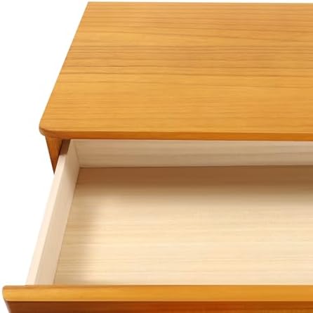 Lockable Desk Organizer Wooden Desktop Drawers Office Flat Files Storage Box Locking Countertop Storage Cabinet (Wood Yellow, 3-Tier) - Image 7