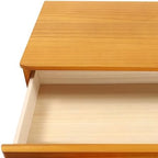 Lockable Desk Organizer Wooden Desktop Drawers Office Flat Files Storage Box Locking Countertop Storage Cabinet (Wood Yellow, 3-Tier) - Image 7