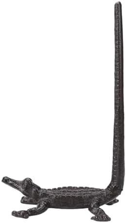 BRASSTAR Cast Iron Crocodile Paper Towel Holder by BRASSTAR